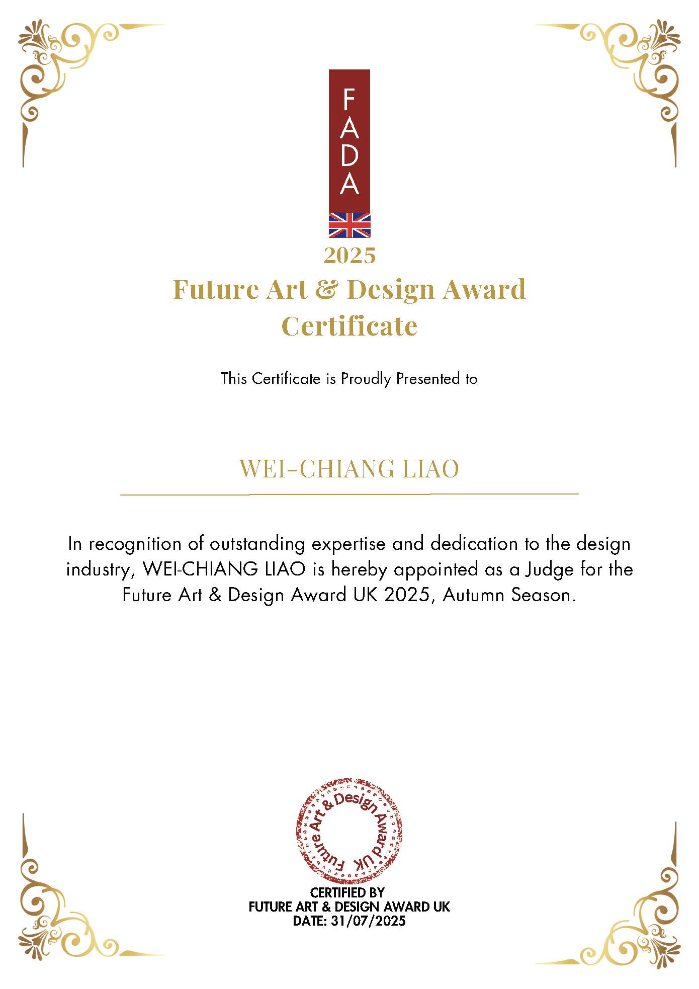 唐林設計廖韋強總監　以台灣首位之姿受邀英國殿堂級 FADA 國際評審-4