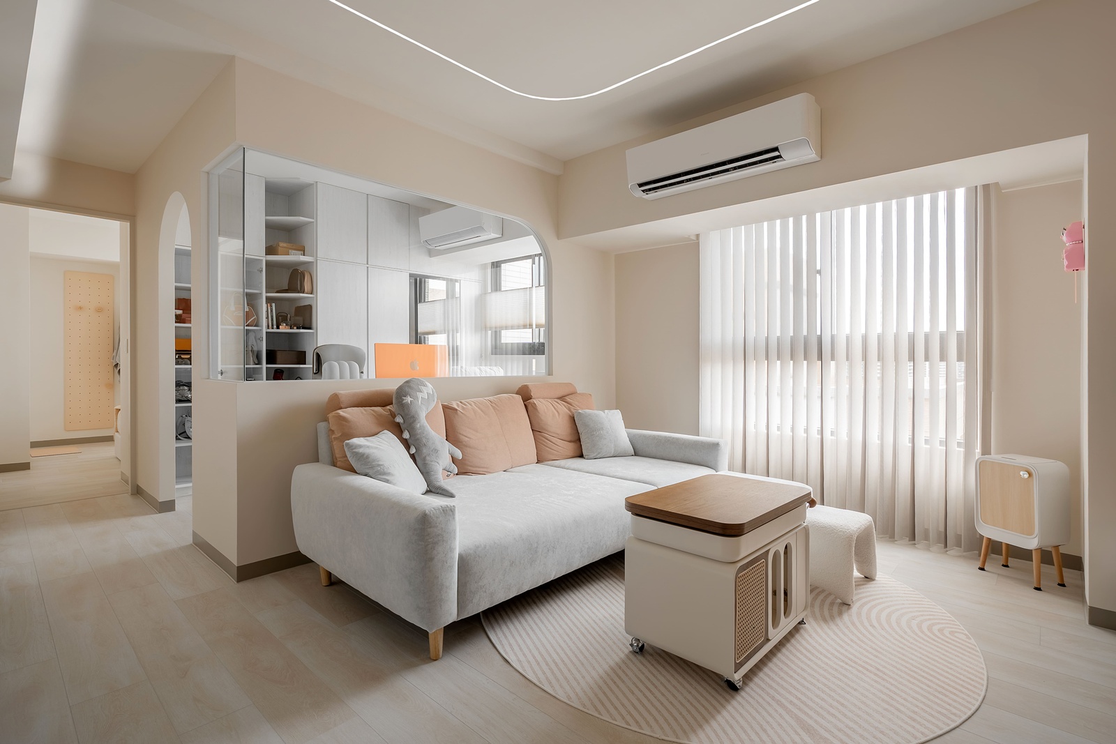 奶油系弧形設計,描繪年輕夫妻19坪的輕暖柔光宅 | 歐德傢俱 DECO TV 室內設計網路平台7