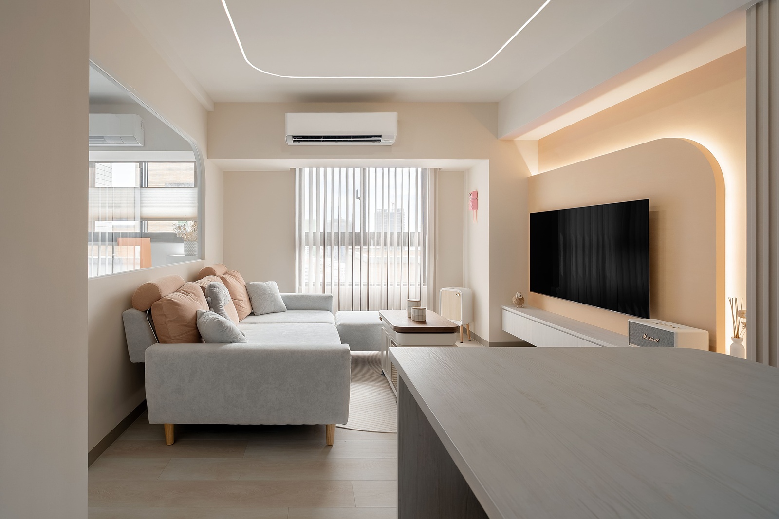 奶油系弧形設計,描繪年輕夫妻19坪的輕暖柔光宅 | 歐德傢俱 DECO TV 室內設計網路平台11