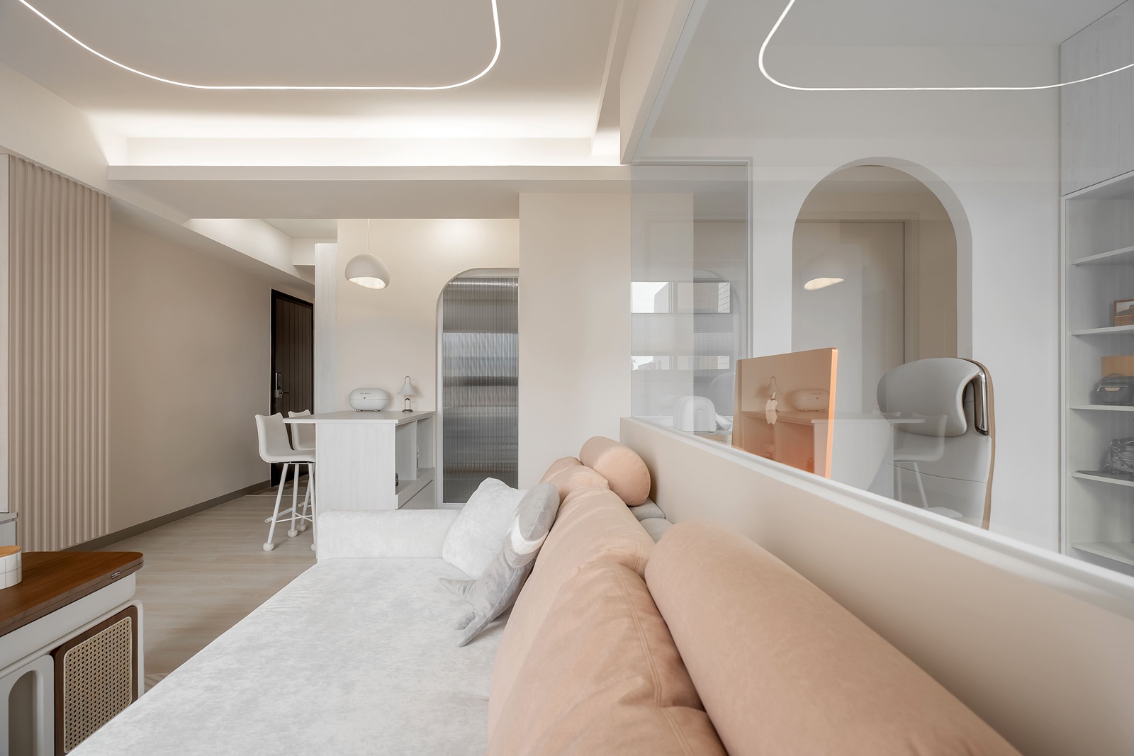 奶油系弧形設計,描繪年輕夫妻19坪的輕暖柔光宅 | 歐德傢俱 DECO TV 室內設計網路平台12