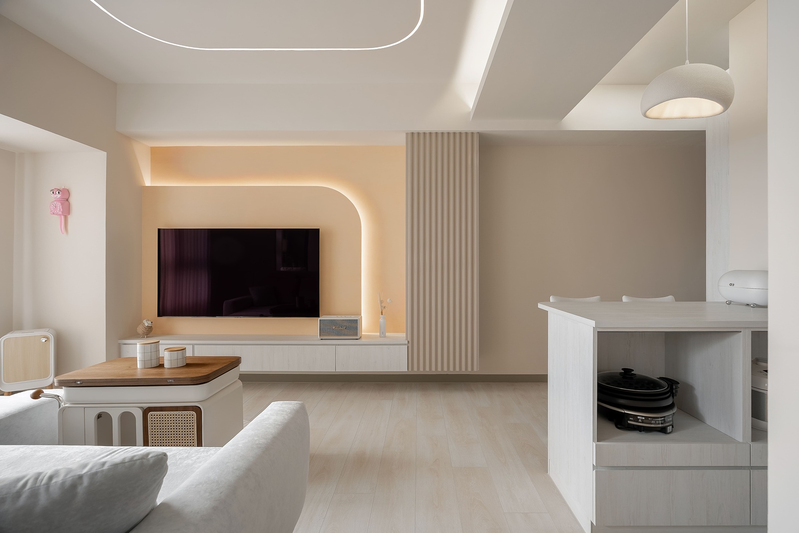 奶油系弧形設計,描繪年輕夫妻19坪的輕暖柔光宅 | 歐德傢俱 DECO TV 室內設計網路平台13